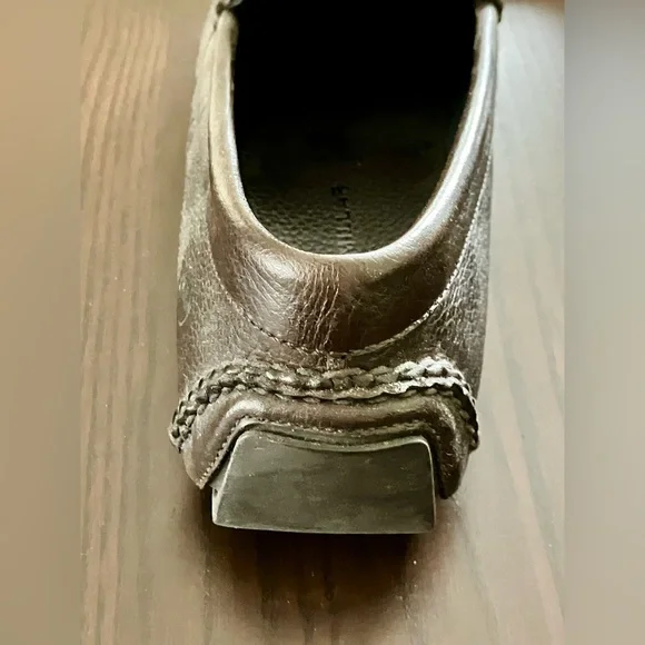 Peter Millar Leather Tartan Wool Driving Moc - Picture 3 of 4